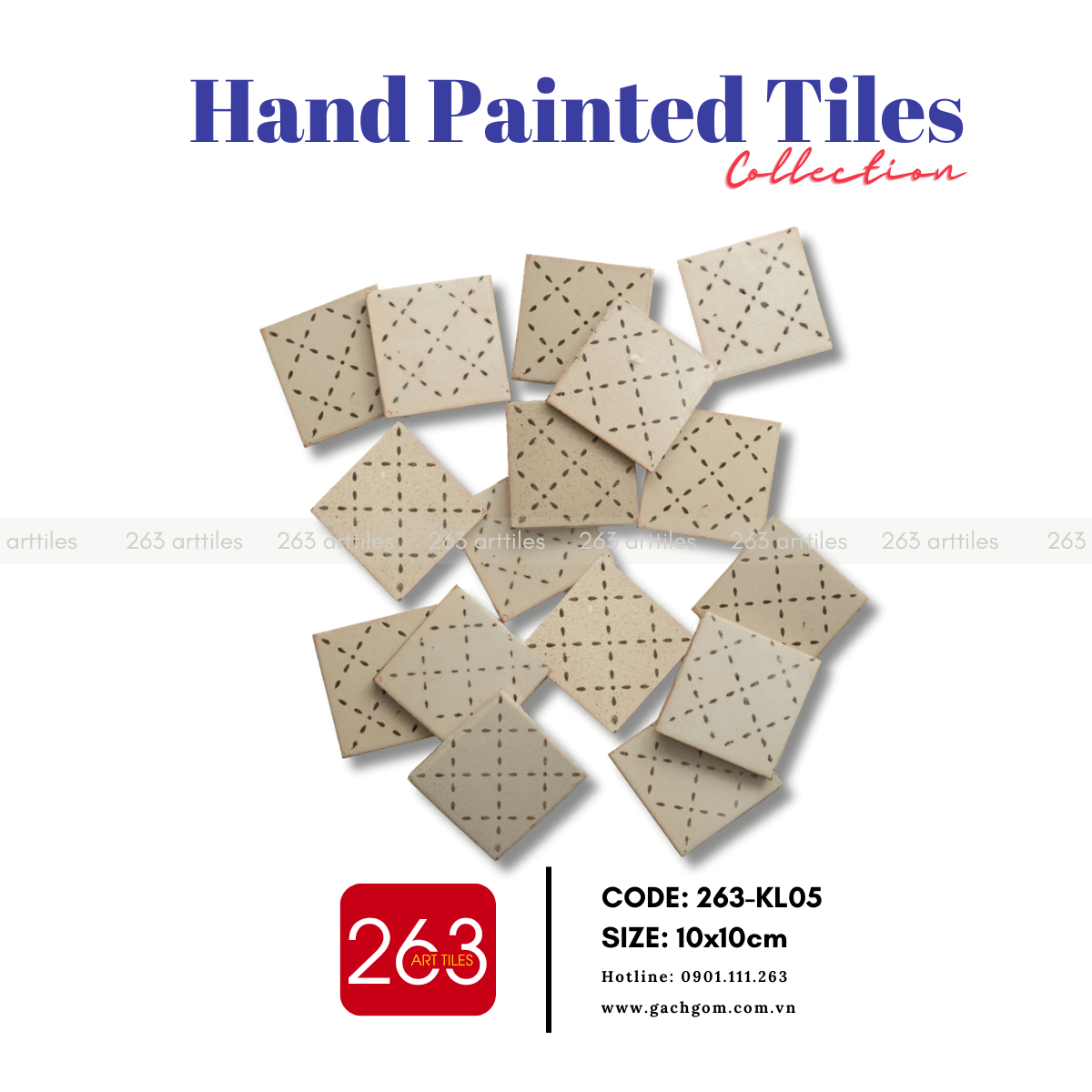Gạch gốm vẽ tay 263-KL05 - Ảnh 3