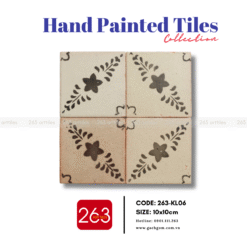 Alternative view of Gạch gốm vẽ tay 263-KL06