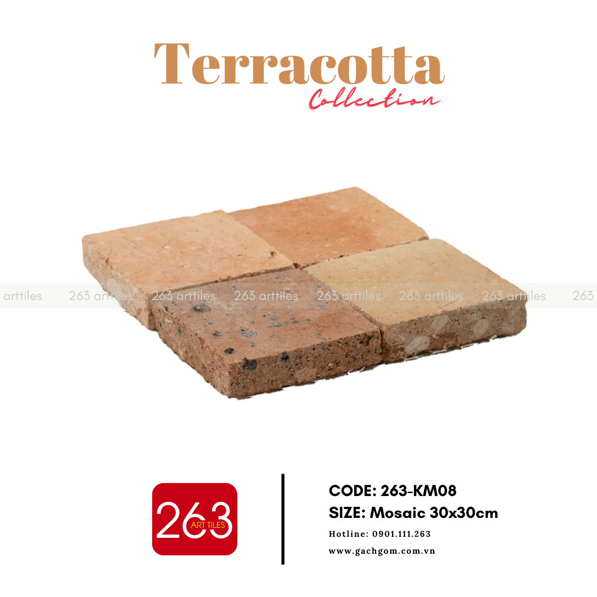 Gạch gốm không men 263-KM08 - Ảnh 3