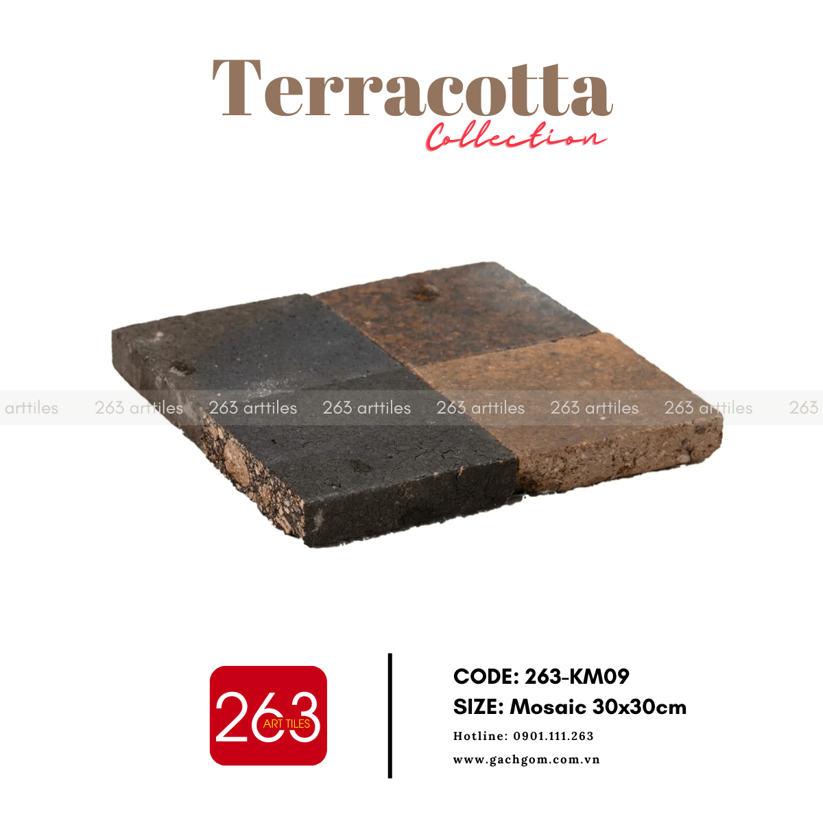 Gạch gốm không men 263-KM09 - Ảnh 3